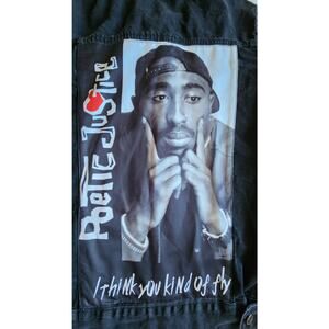 Men's Large Chemistry Black Denim Tupac Jacket